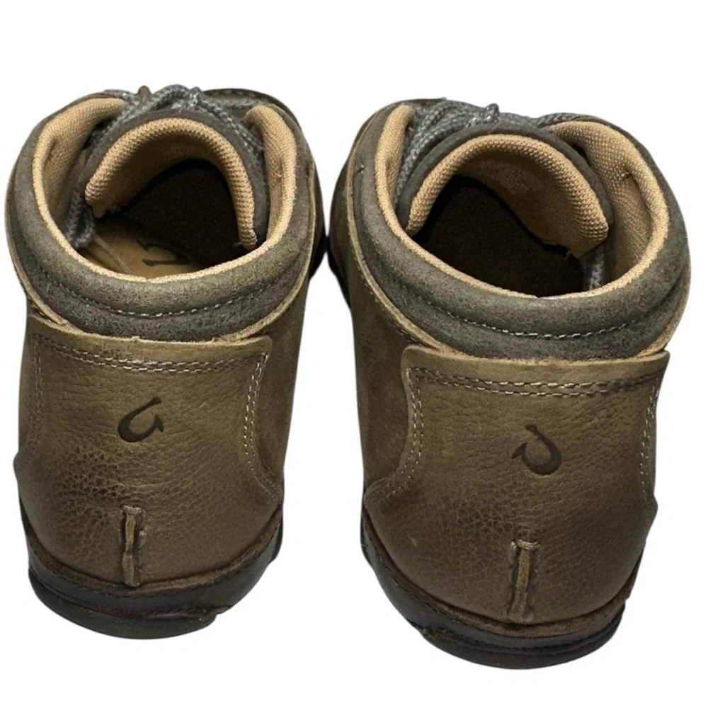 Olukai NWT Men’s Size 7 Storm Gray Dark Wood Hamakua Chukka Boots